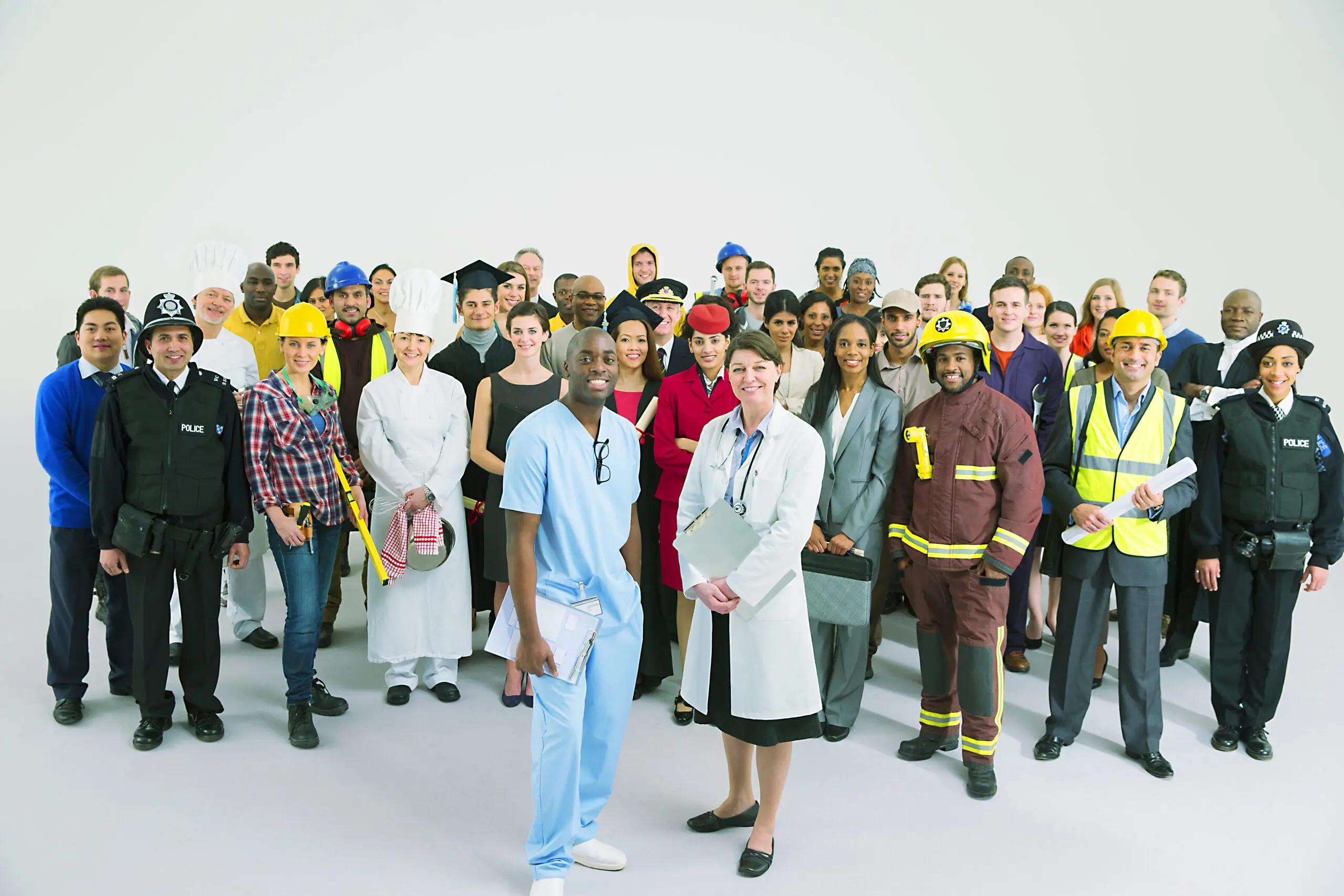 Portrait of diverse workers Members